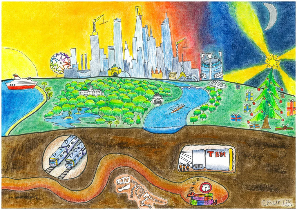 Melbourne - Original Art Greeting Card