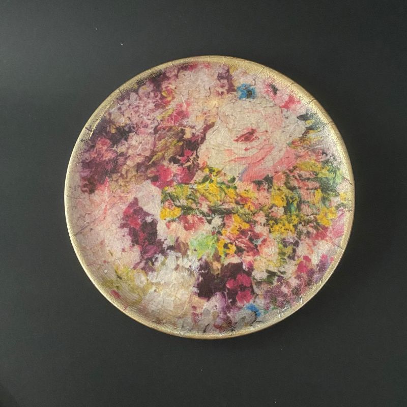 Trinket Dish – Fuschia Meadow, decoupage