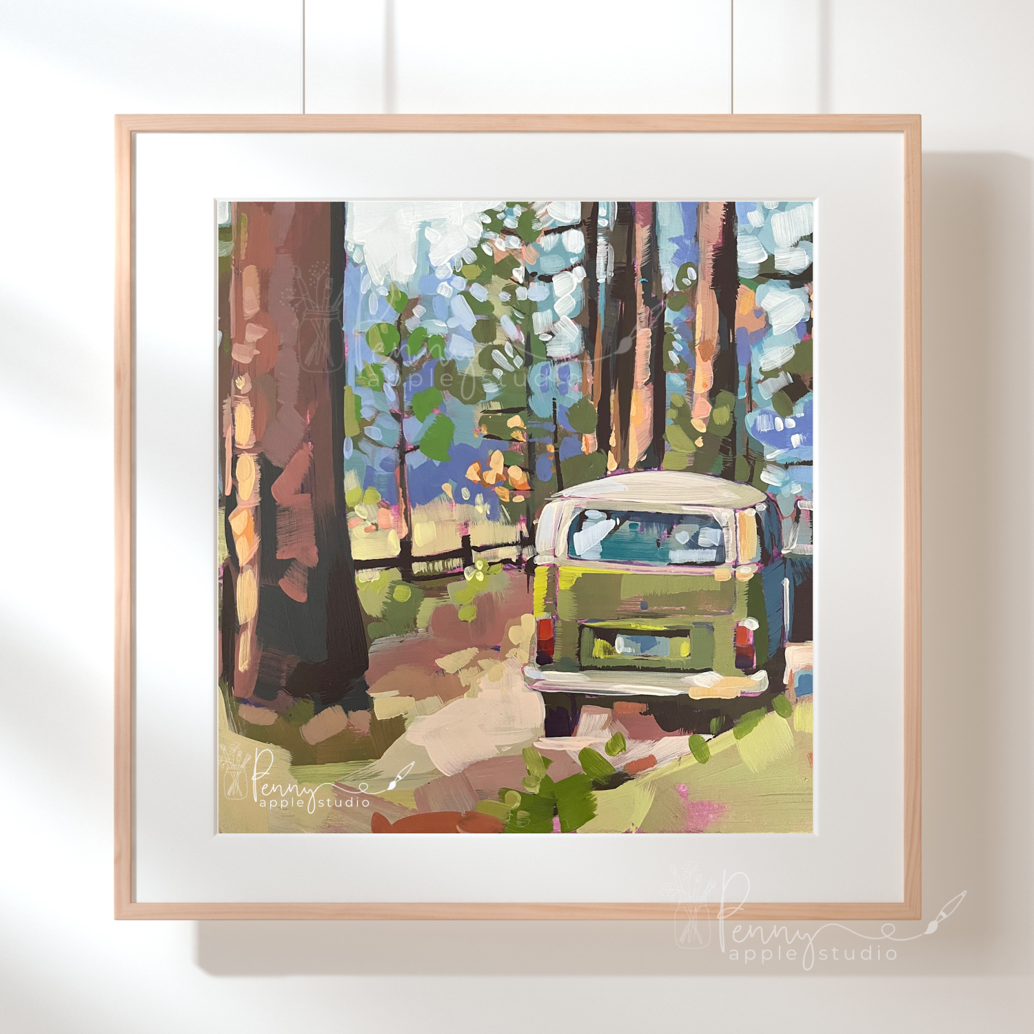 Unframed Expressive Square Art Print – Wanderlust