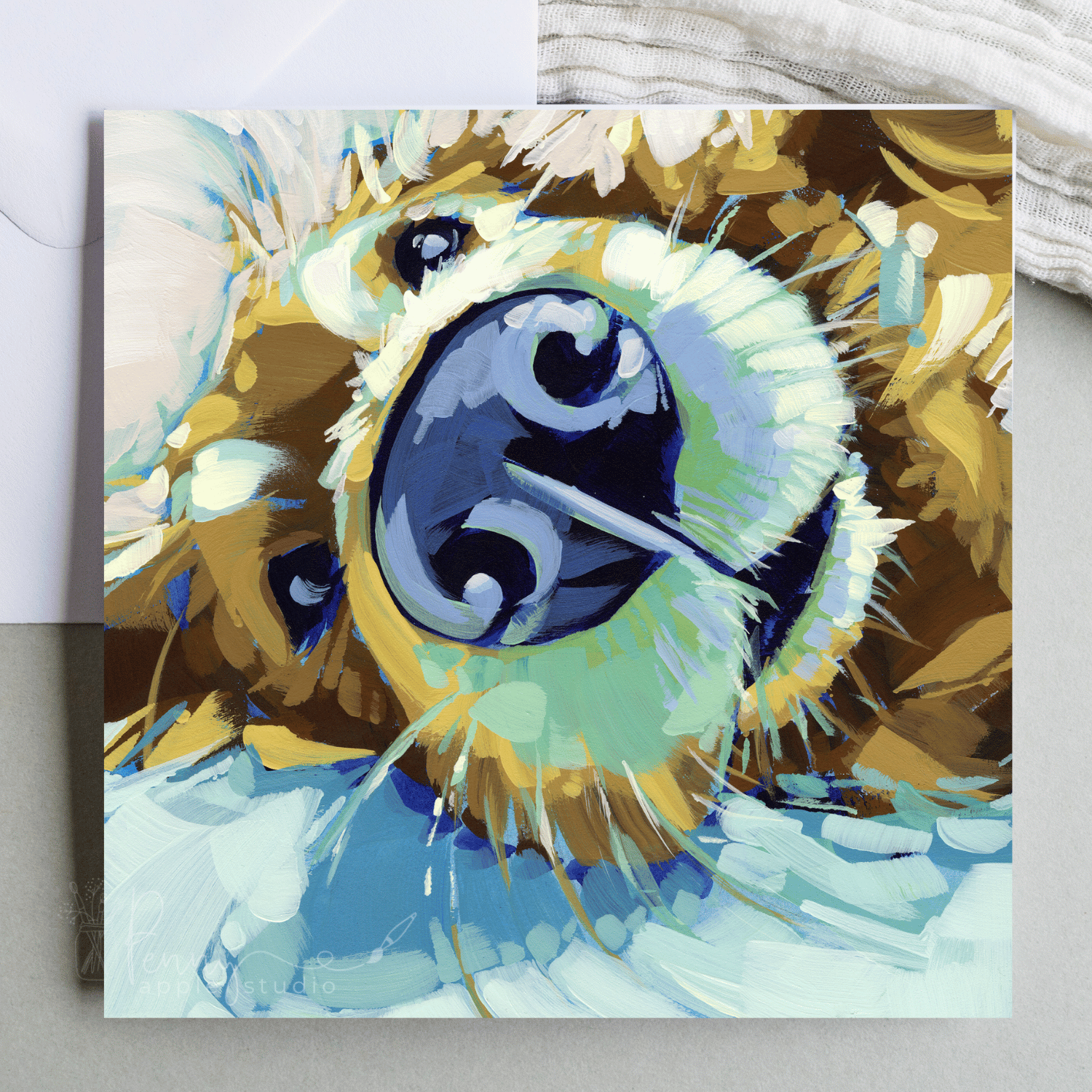 (3) Canine Companion Greeting Card Set –  Bold Puppy Dog Art