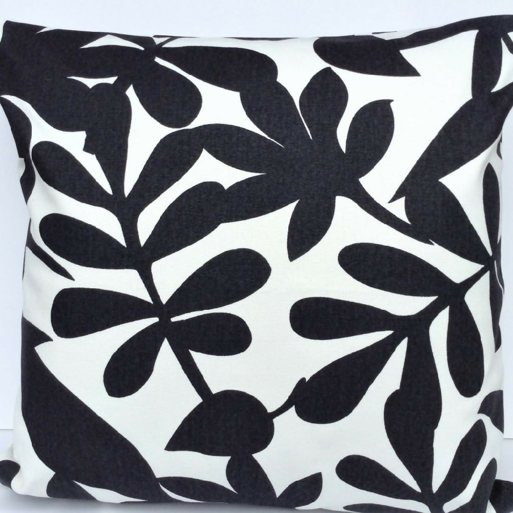 black and white floral