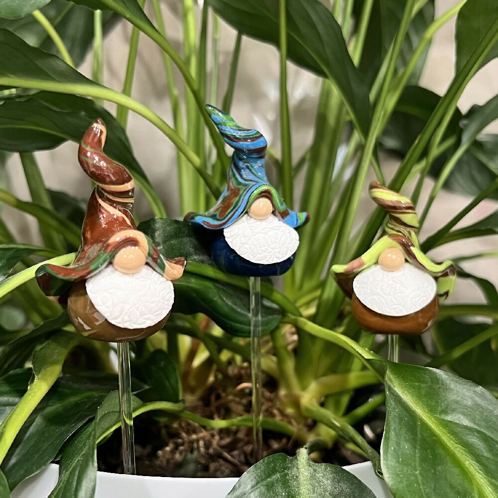 Gnome House Plant Companion Trio (on removable sticks) - Jacko, Wazz & Tez