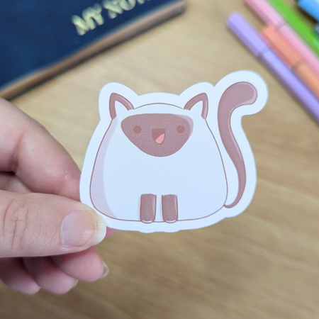 ragdoll cat named fitz - sticker