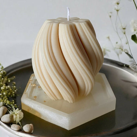 Swirl Pillar Candle