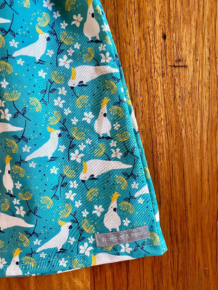 turquoise cockatoos dress 9