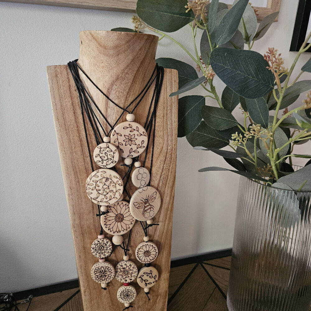 wooden beaded necklaces - the katie collective