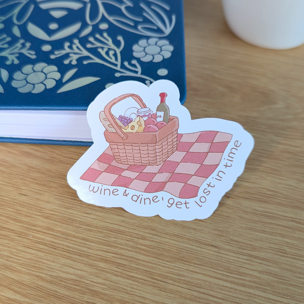 wine & dine sticker 2