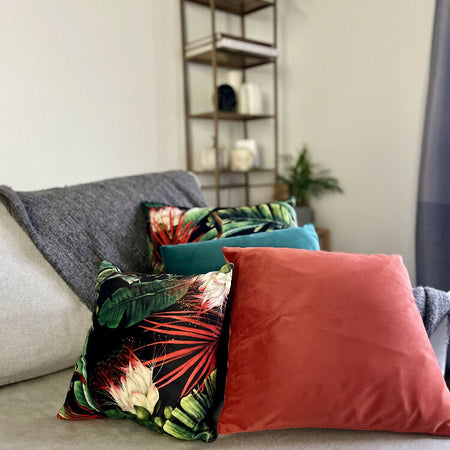 Burnt Orange Velvet Cushion Covers