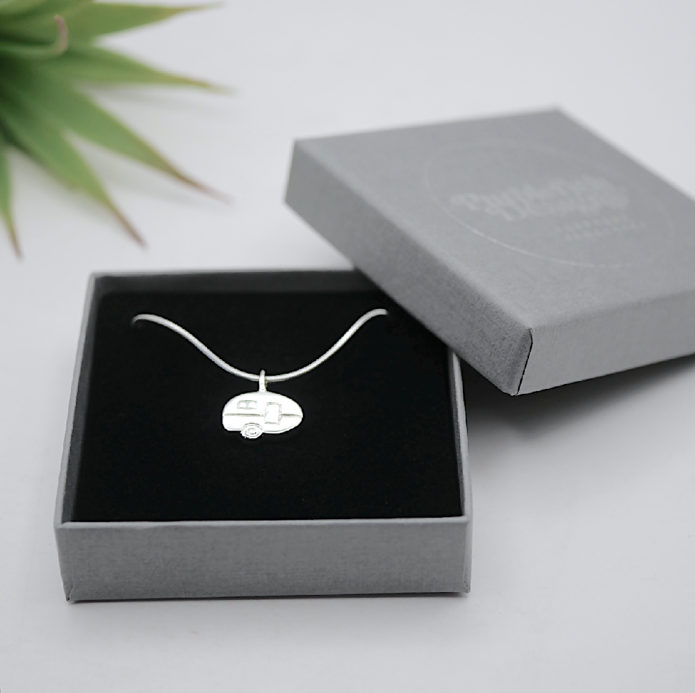 caravan sterling silver pendant gift box sml