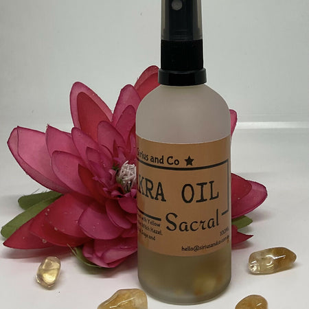 Chakra Sacral essential oil Mist Crystal infused with Yellow Adventurine