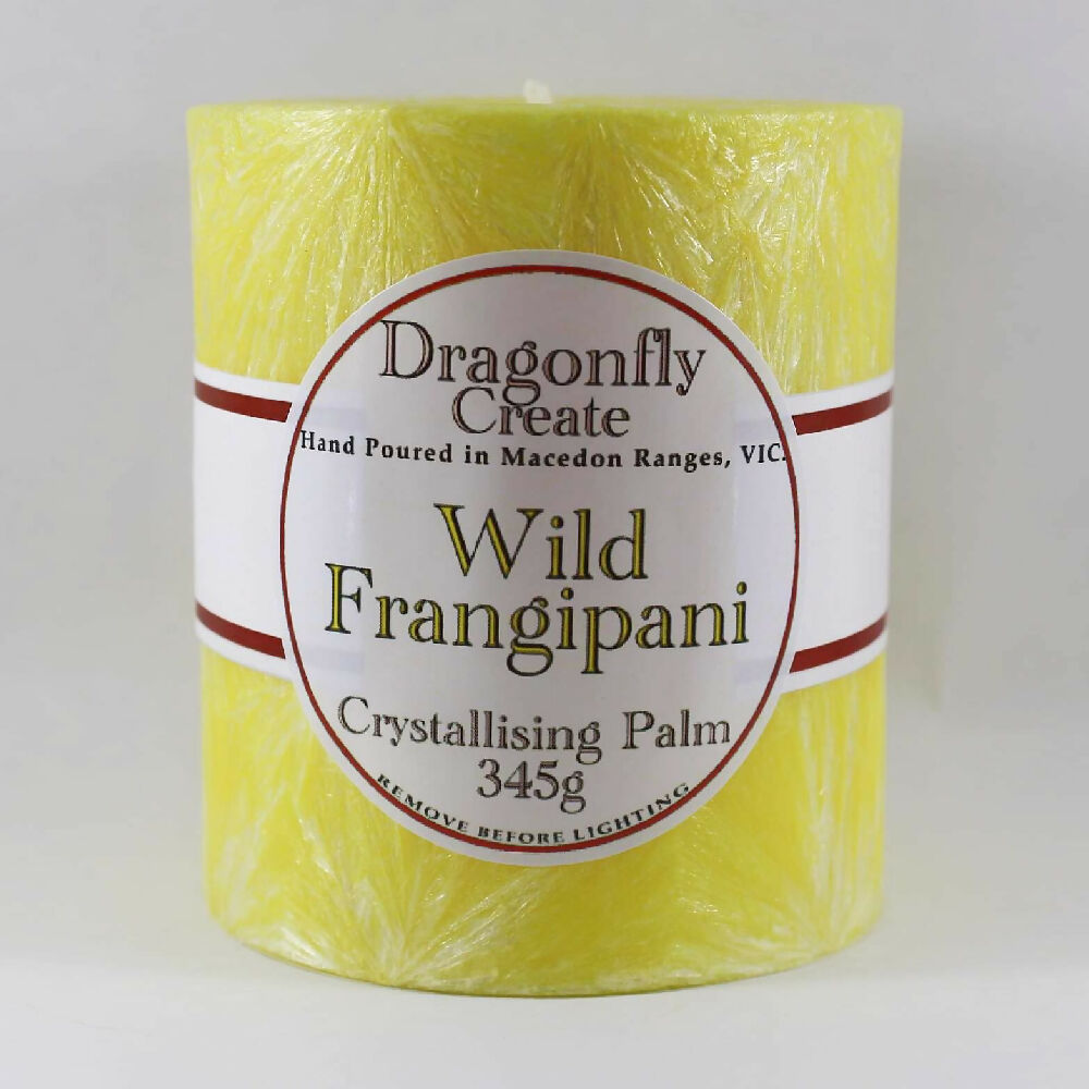 Wild Frangipani | Crystallising Palm Wax Pillar Candle | 38/42 Hours