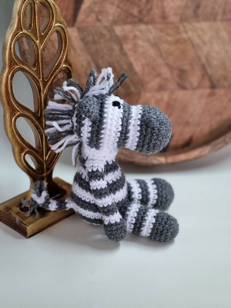 Zebra crochet toy