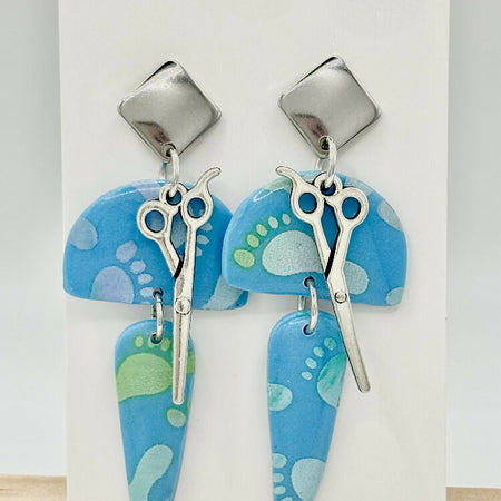 Footprints of Creativity blue Earrings