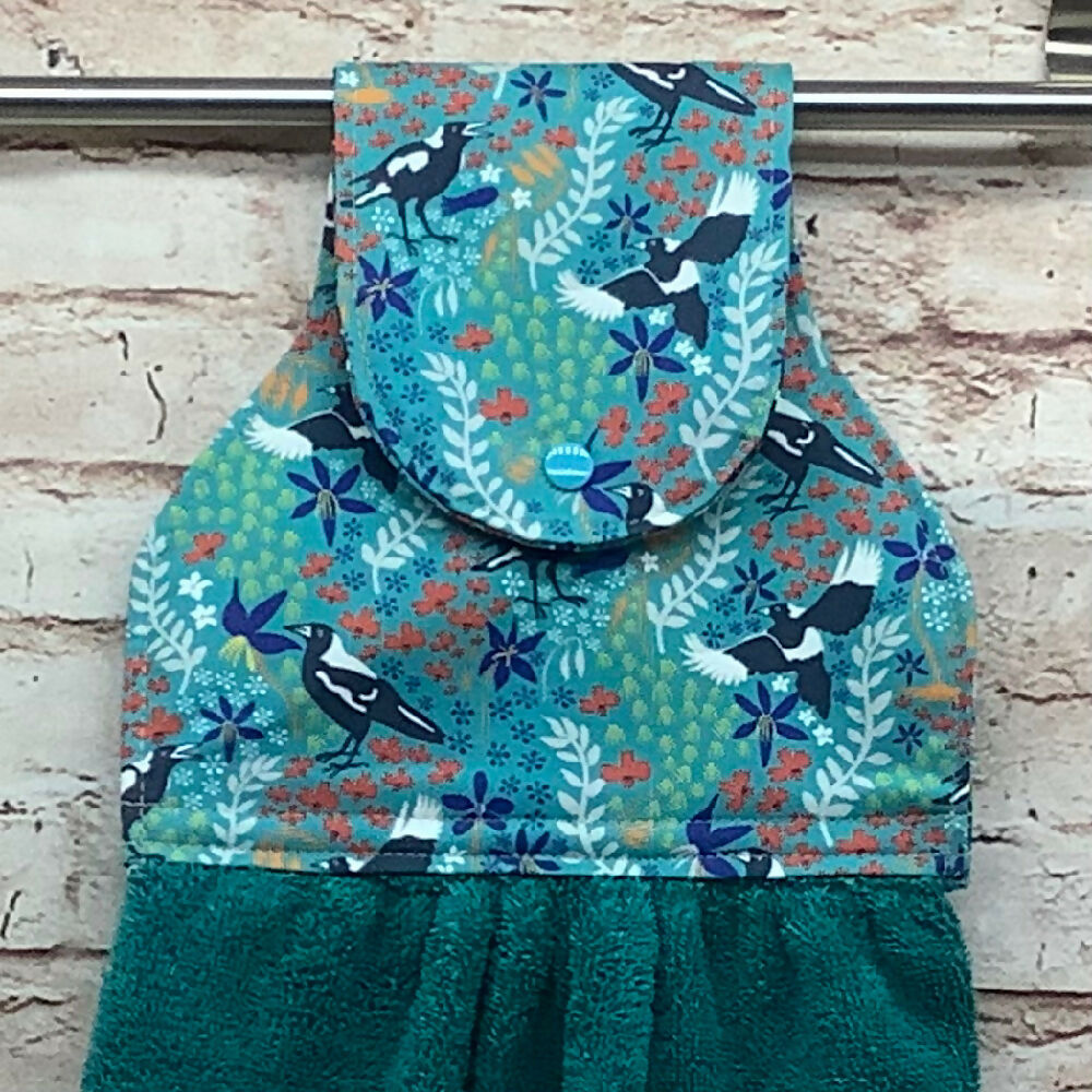Australian Magpies hanging hand towel - 4 Designs