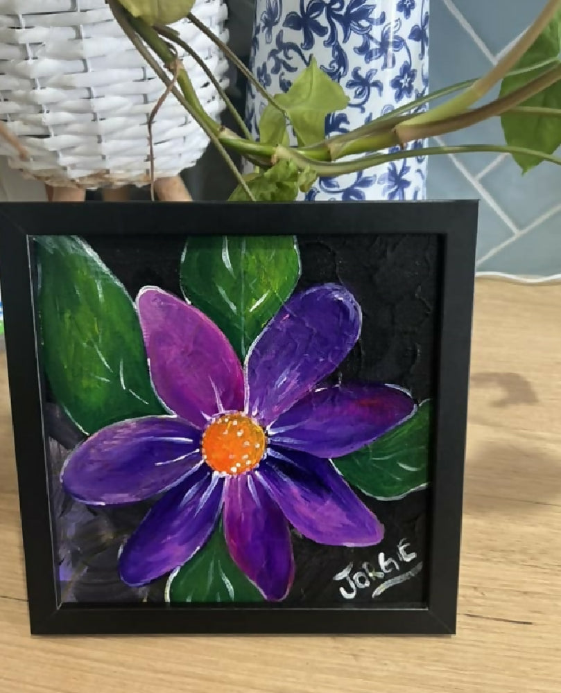 Small framed acrylic painting