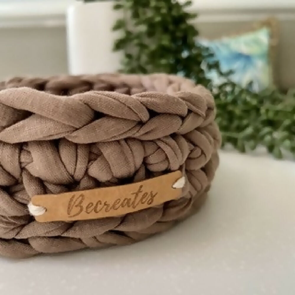 Crochet handmade basket | Cocoa Brown | Mini 2