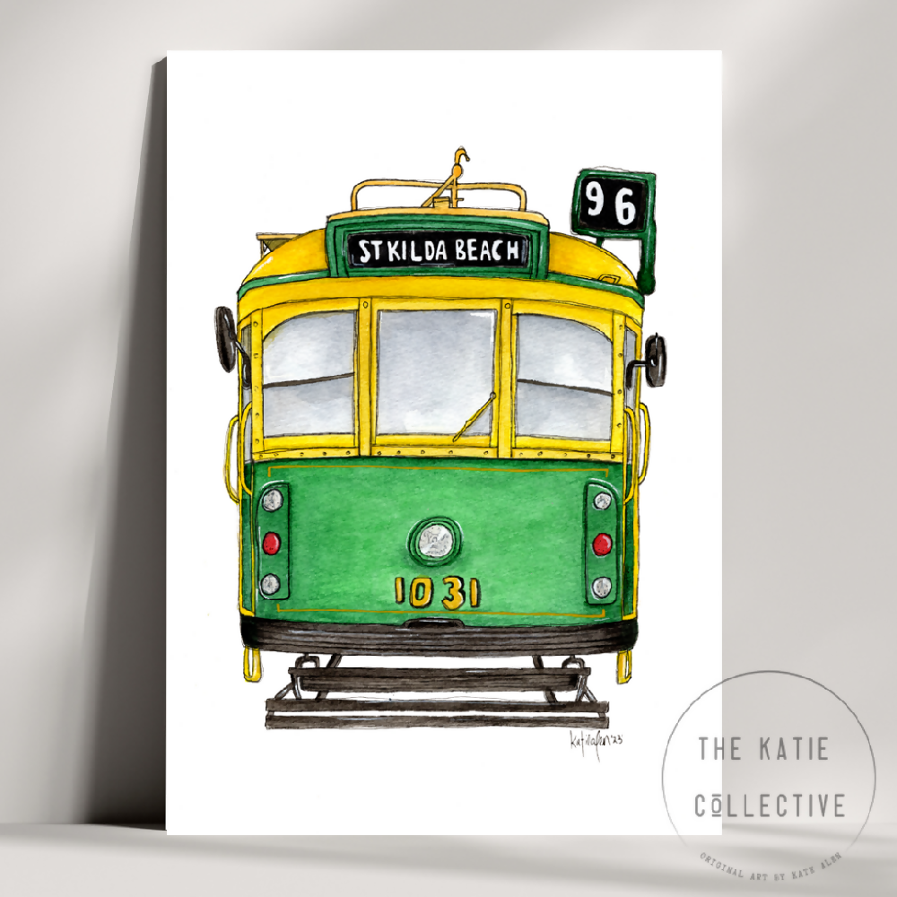 the katie collective - st kilda beach tram