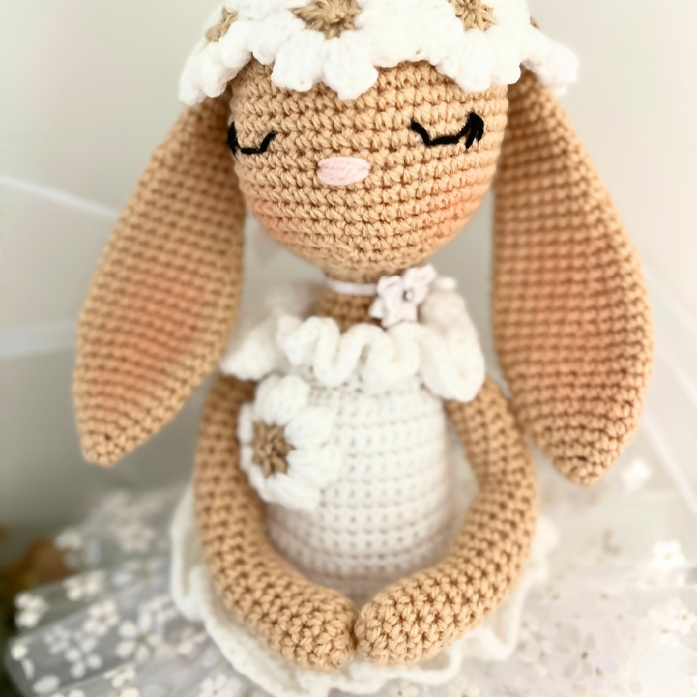 Crochet Bunny Doll, Crochet Ballerina Soft Doll