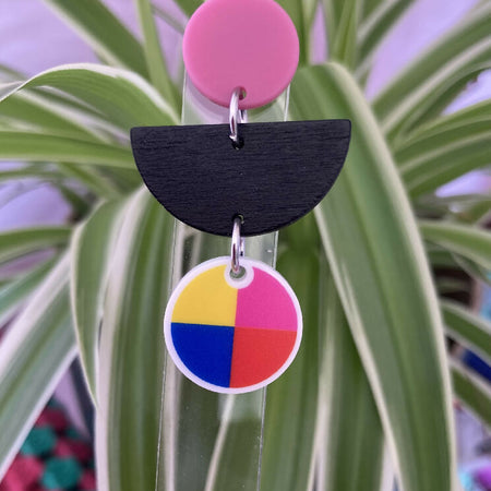 Bright geometric earrings