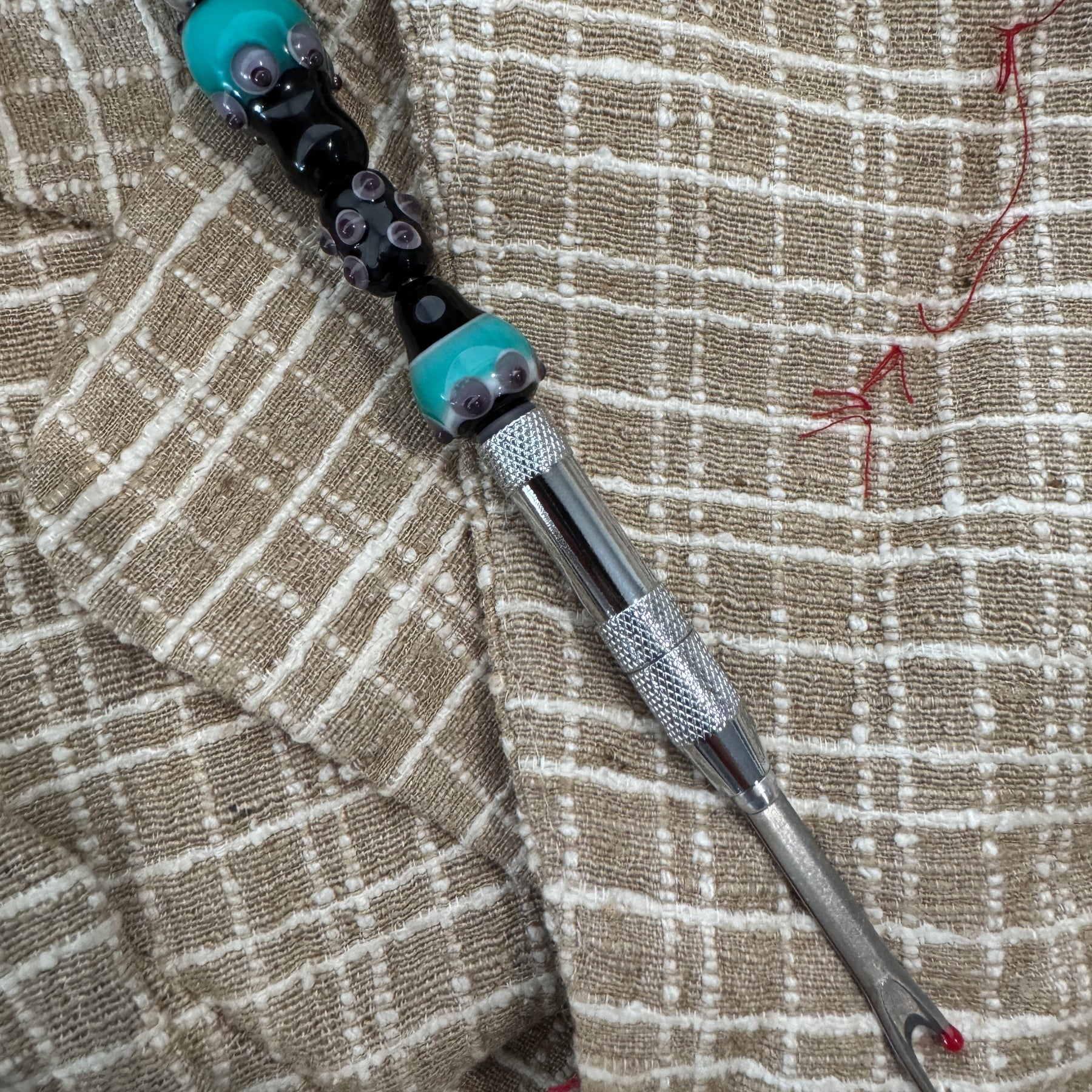 SEWING QUICK UNPICK with handmade glass BORRELLY BEADS #401