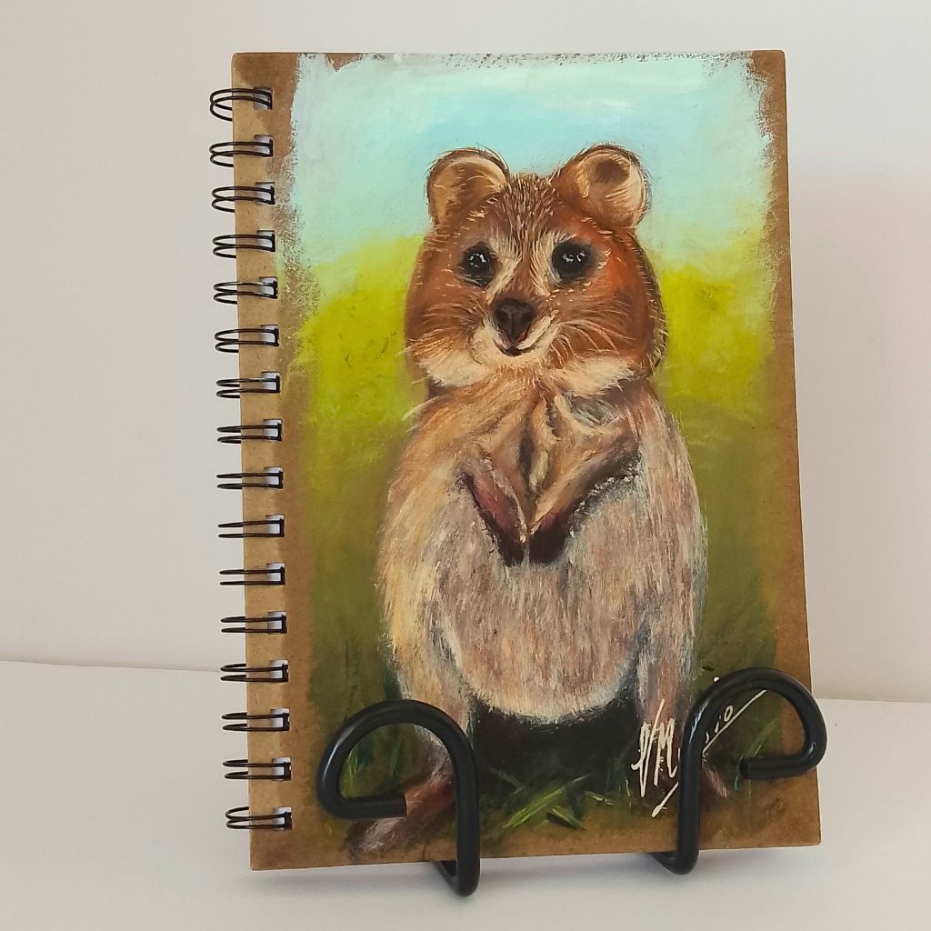 Quokka - Handpainted Notebook - Size A5 lined pages
