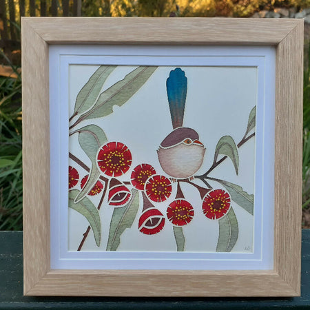 Wren in Eucalypt - original watercolour