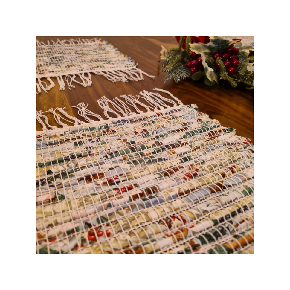 Handwoven Christmas Fabric Placemats (set of 4)