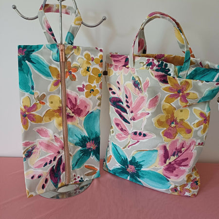 Travel Set - Floral Outdoor Fabric