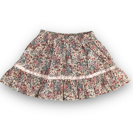 SIZE 3 Dusty Pink Floral Cotton Skirt - CLEARANCE