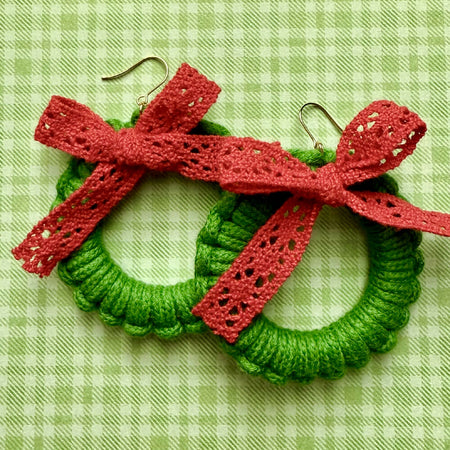 Christmas Macrame wreath angles (hypoallergenic hooks)