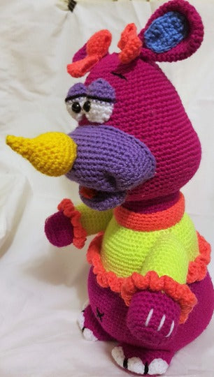 Rosie Rhinoceros - Handcrafted Crochet toy - E003