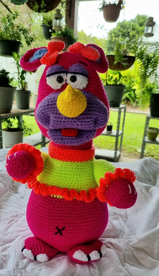 Rosie Rhinoceros - Handcrafted Crochet toy - E003