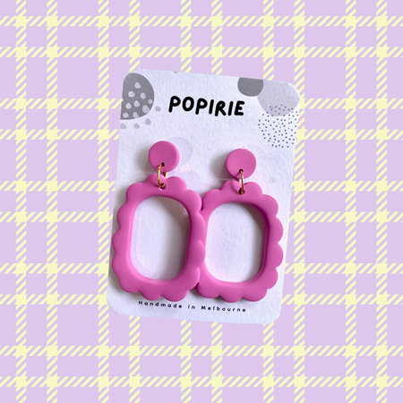 Bubble Hoops Pink