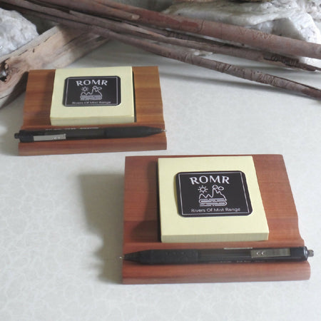 Note Pad and Pen Holder Sets- In Blackwood or Myrtle