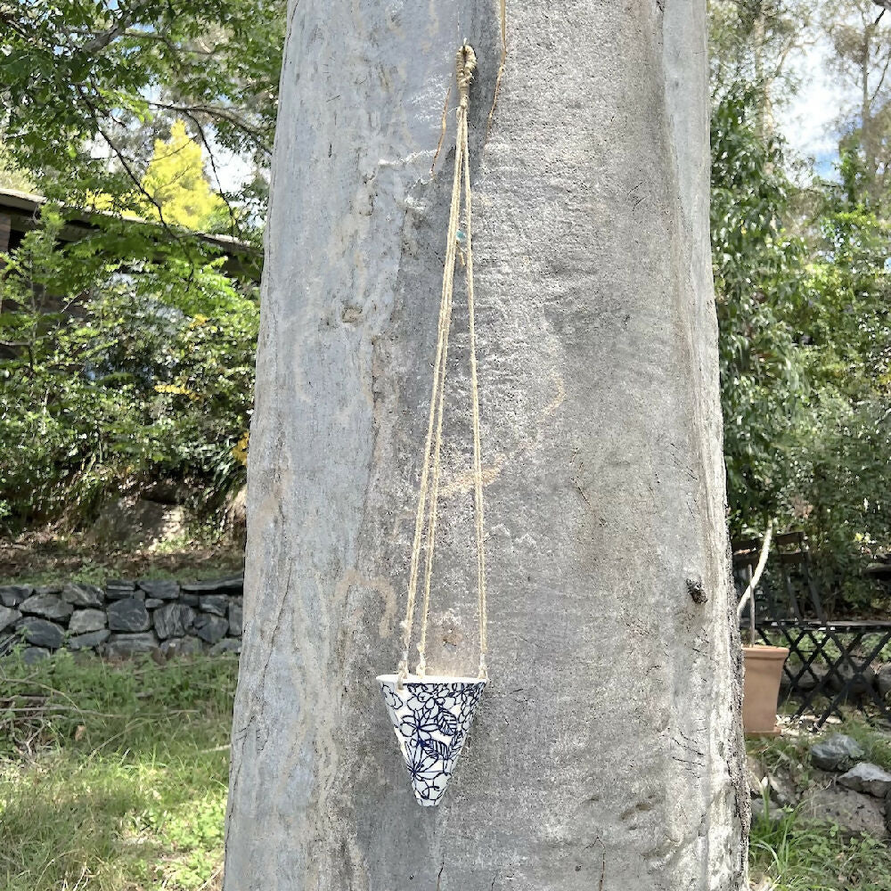 Cone flower pot hanging