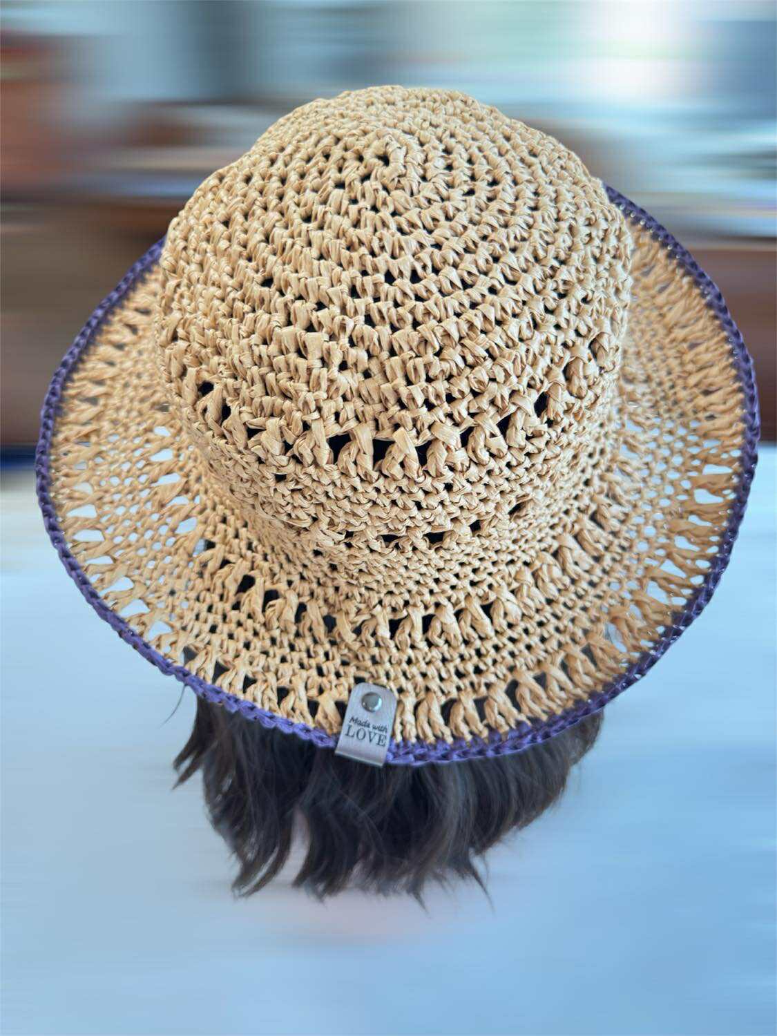 Handmade crochet Raffia Summer Hat