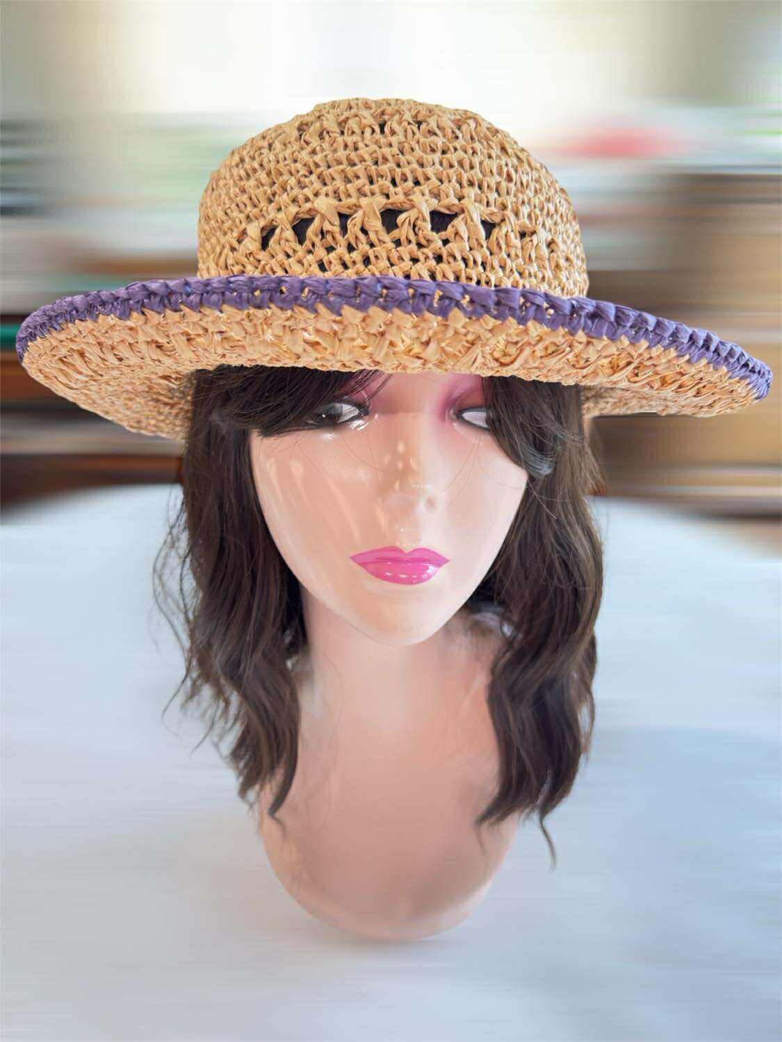 Handmade crochet Raffia Summer Hat