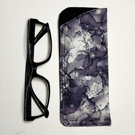 Sleeve for your Reading Glasses, grey and black fabric