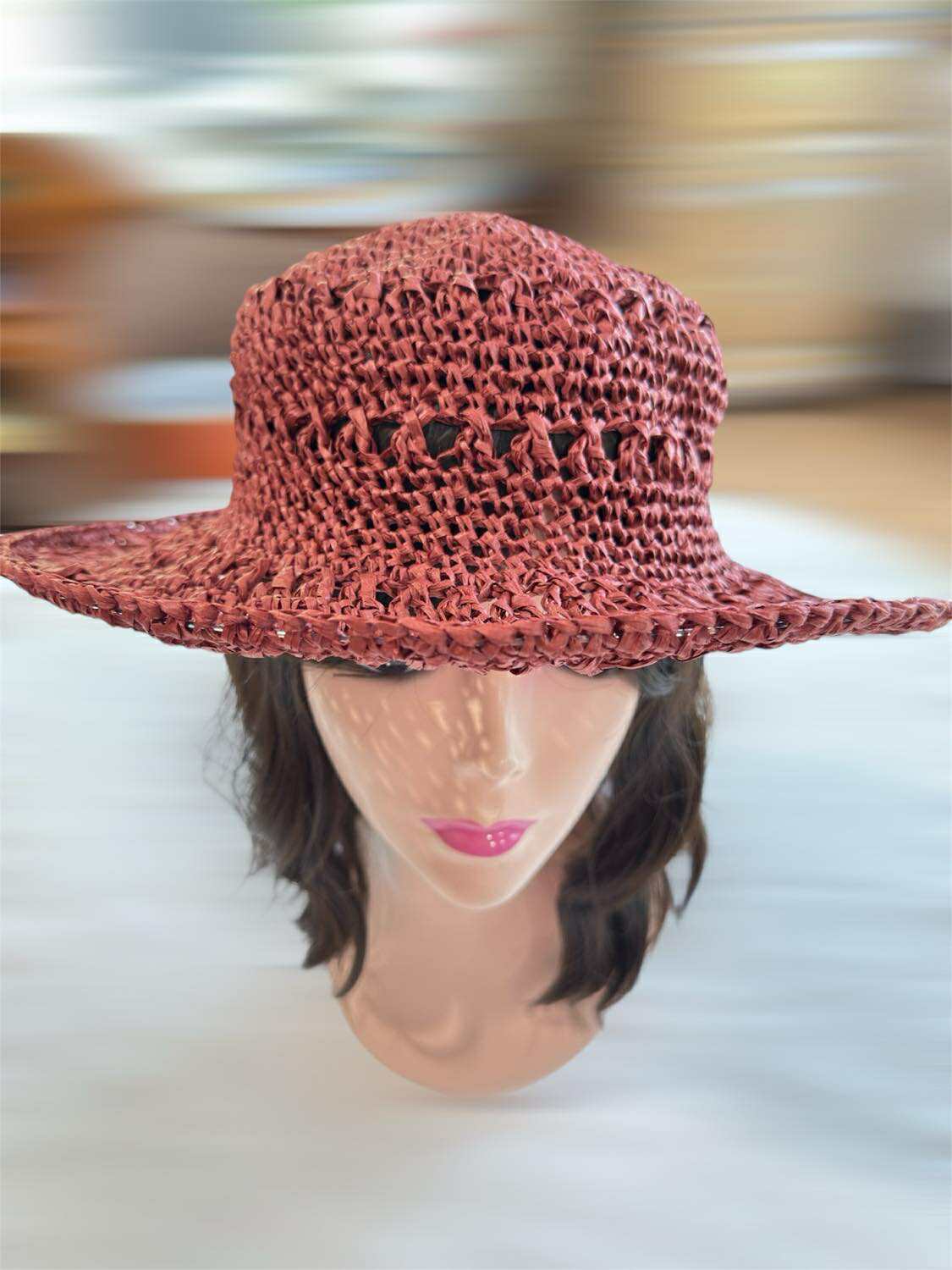 Handmade crochet Raffia Summer Hat