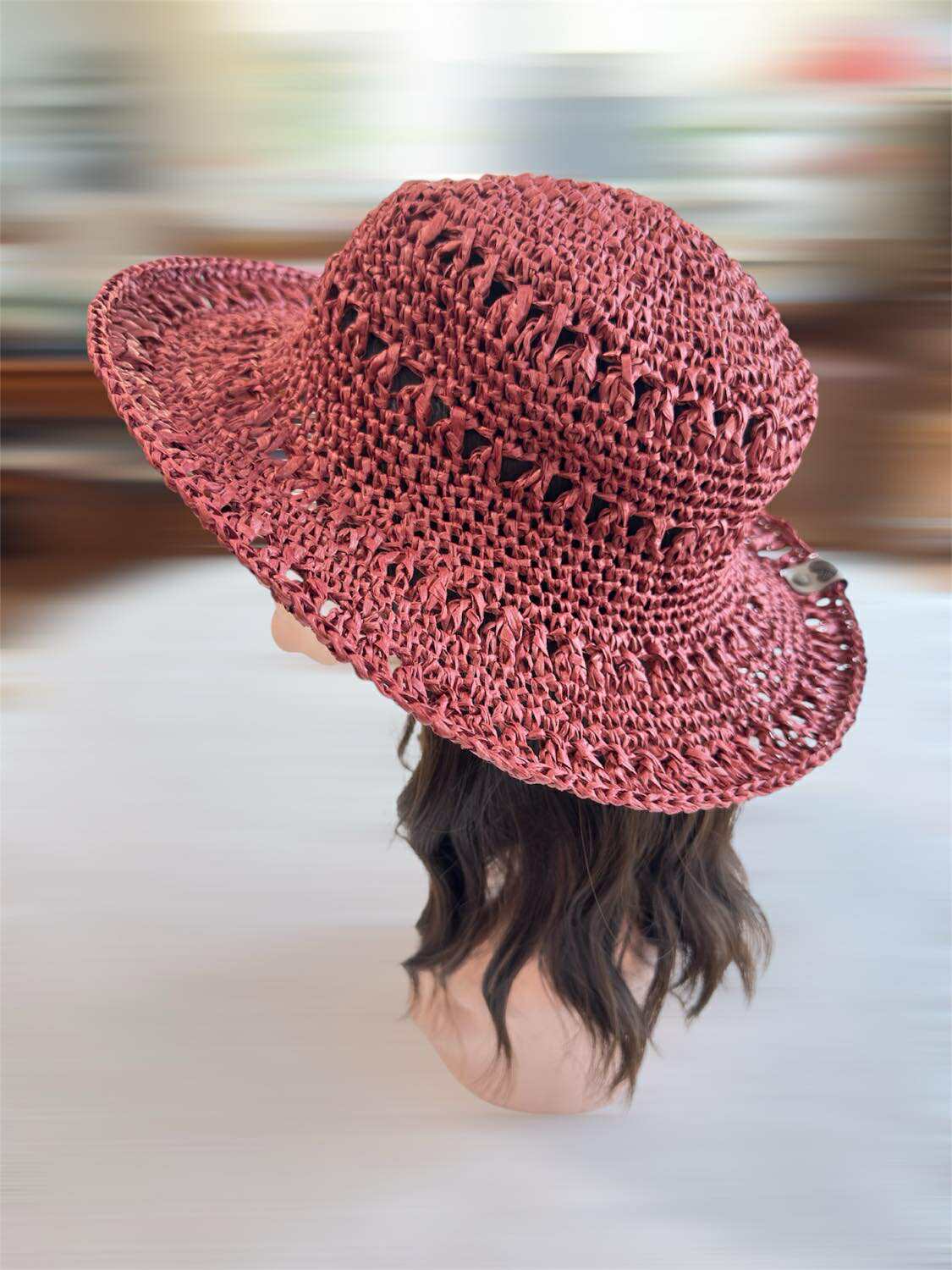 Handmade crochet Raffia Summer Hat