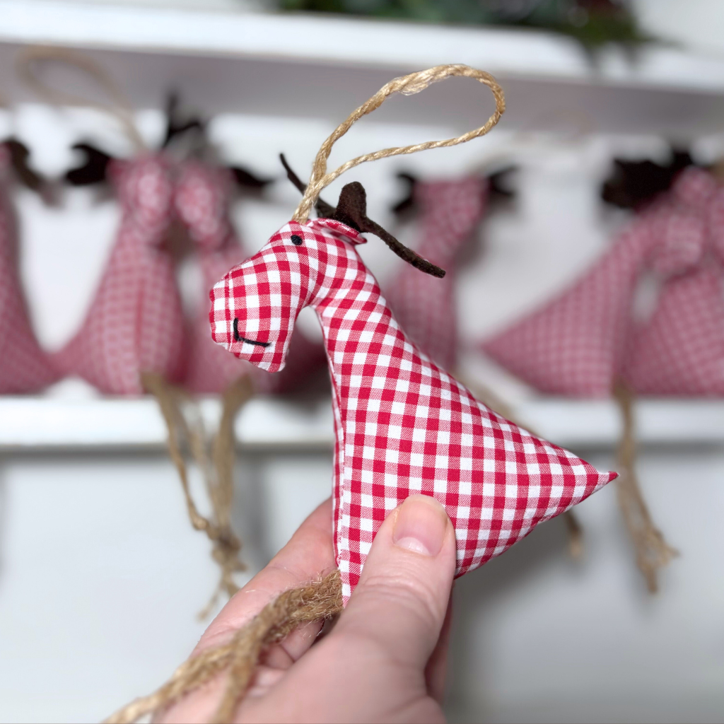 Reindeer | Unique Christmas Tree Ornament | Eco-friendly Fabric Christmas decor