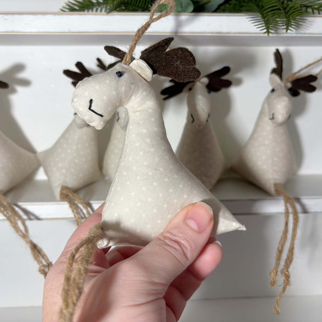 Reindeer | Unique Christmas Tree Ornament | Eco-friendly Fabric Christmas decor