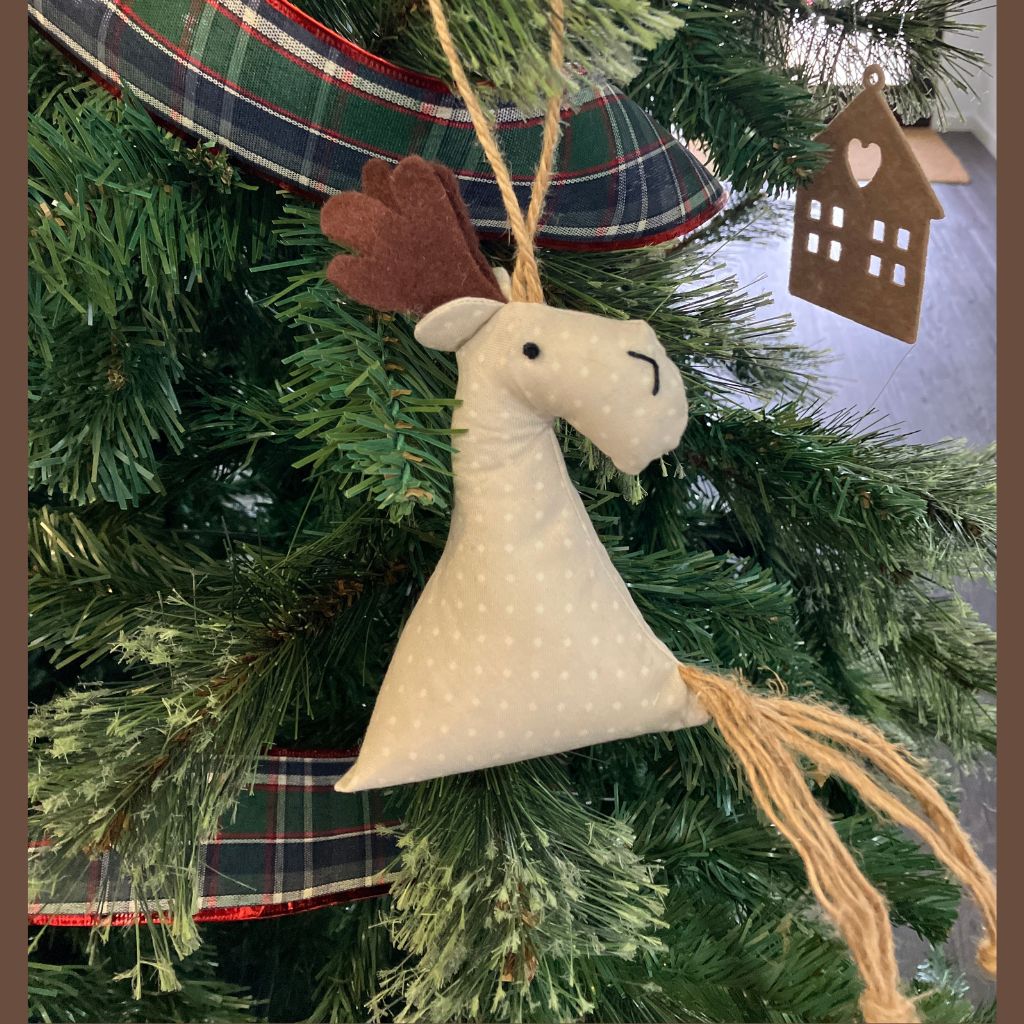 Reindeer | Unique Christmas Tree Ornament | Eco-friendly Fabric Christmas decor