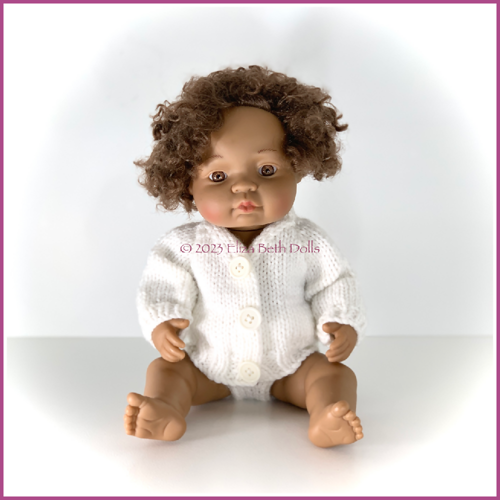 32cm doll Cardigan PDF digital pattern, Eliza Beth Dolls, ElizaBethDolls, Australia, 2
