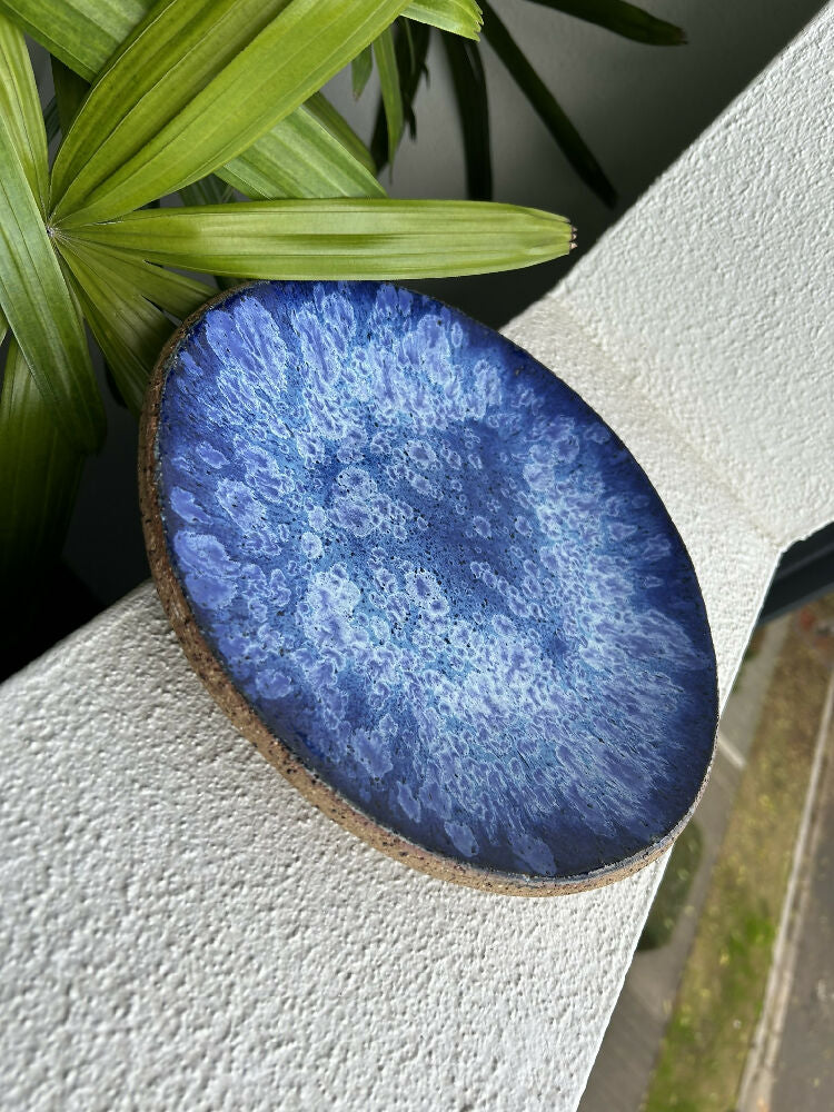 Cosmic Blue Ceramic Plate