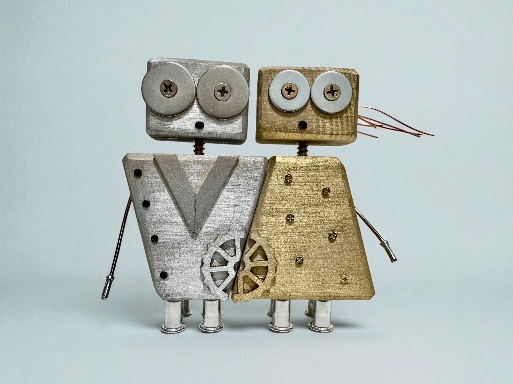 Rivet & Rose – Wooden Robot Couple