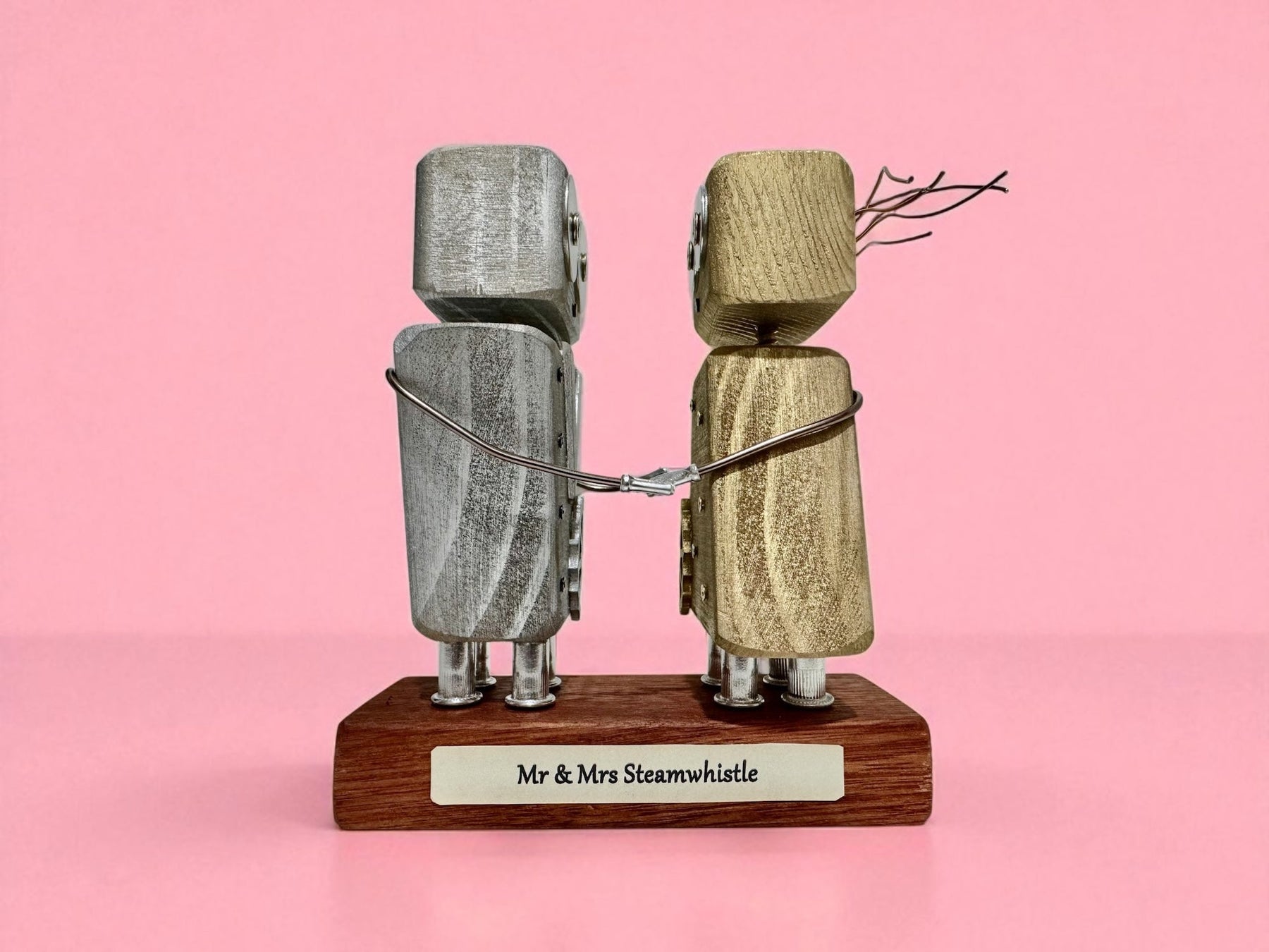 Rivet & Rose G-01 – Wooden Robot Couple (Customisable)