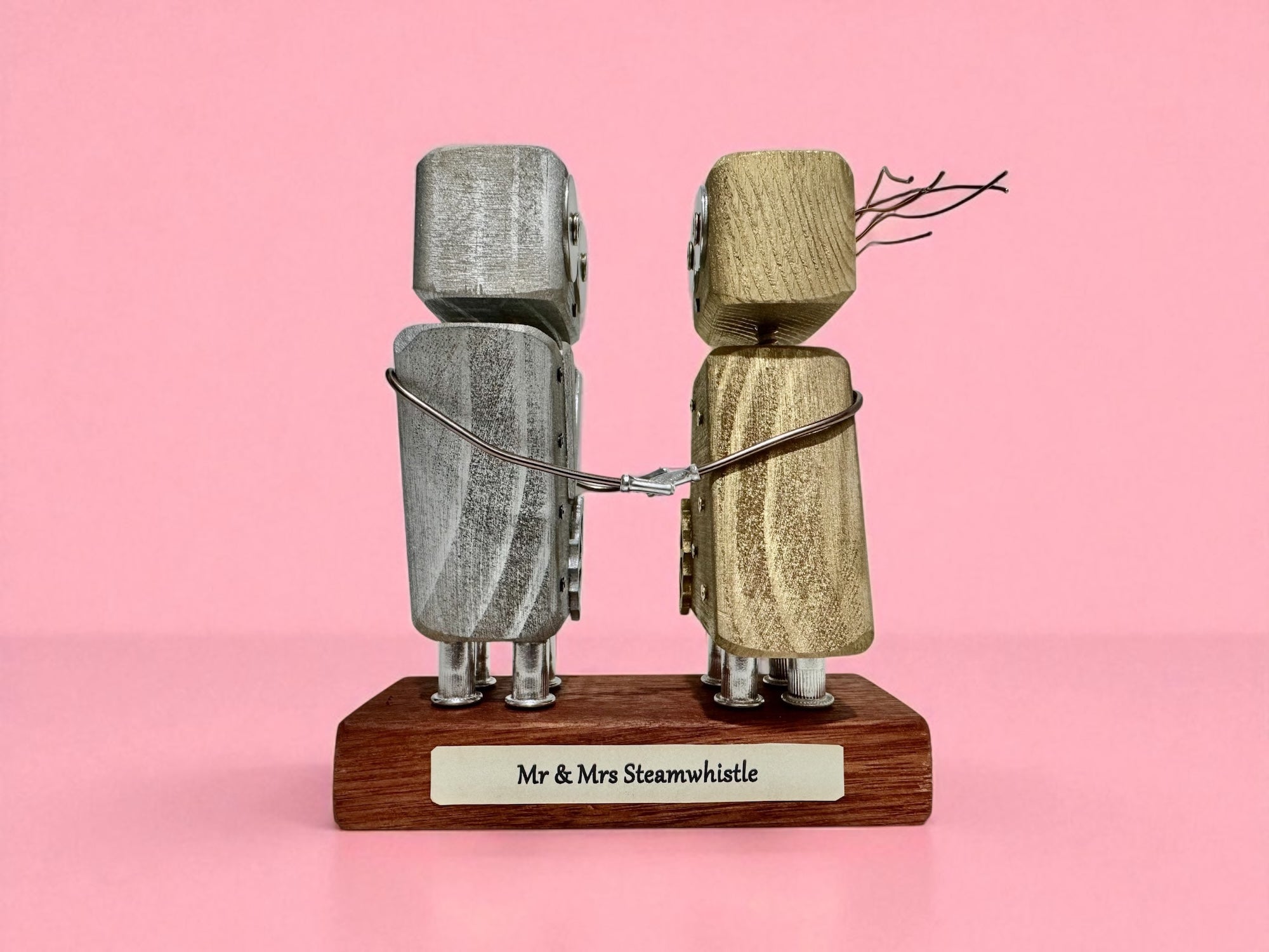 Rivet & Rose G-01 – Wooden Robot Couple (Customisable)
