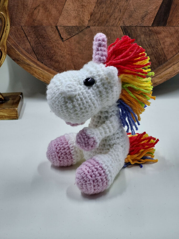 Unicorn, Crochet Unicorn, Baby Unicorn plush toy, Crochet toy, baby gift, nursery decor, baby shower