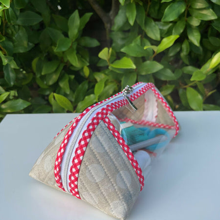 Clearly Trixie pouch - Grunge Hits The Spot (Moda Fabrics)